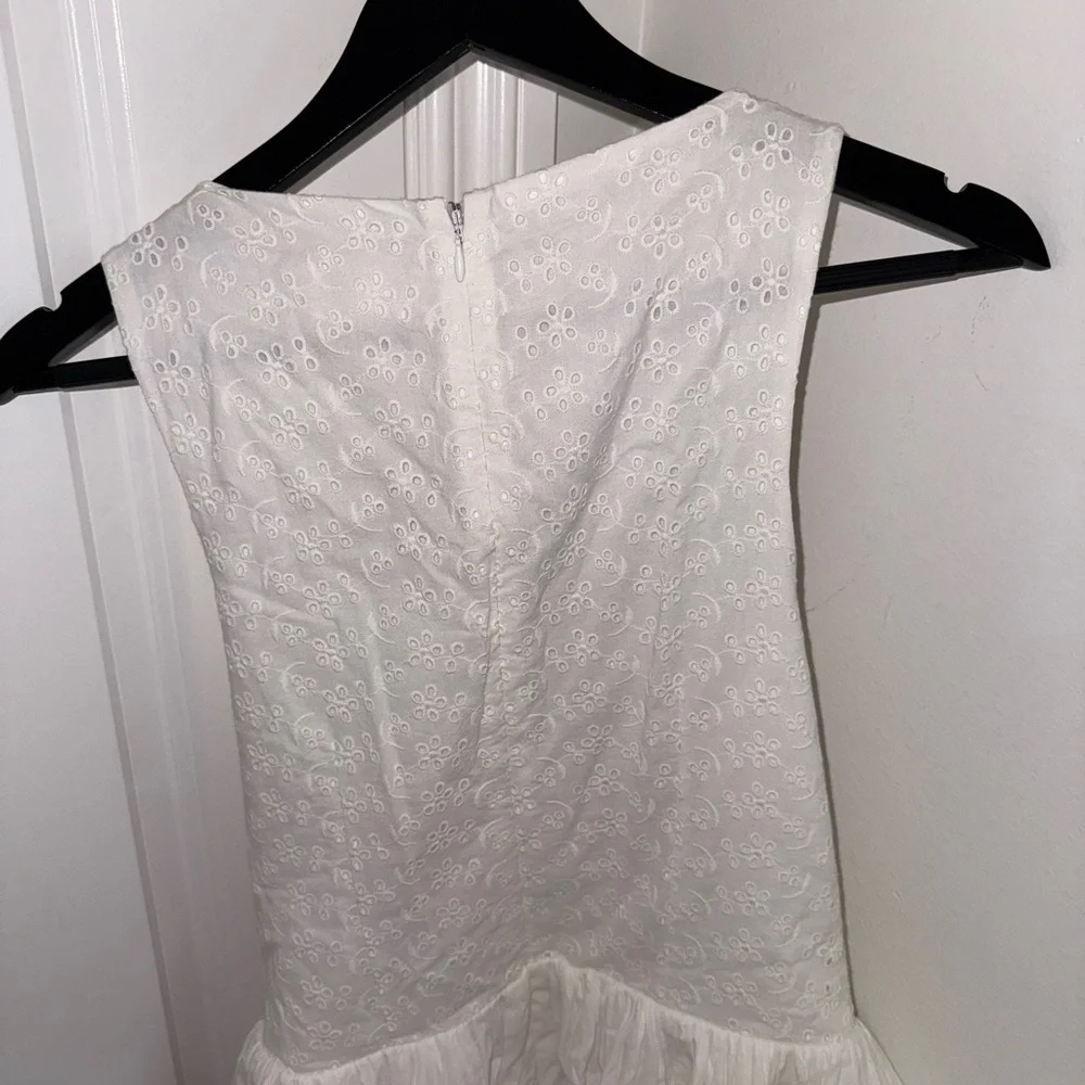 NWT🔖 Miss Circle- Eyelet Drop waist mini dress - Small - Picture 8 of 9